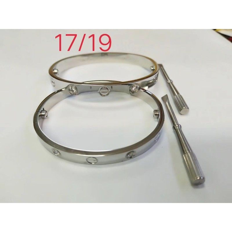 Stainless steel Cartier with screw bangle free  box