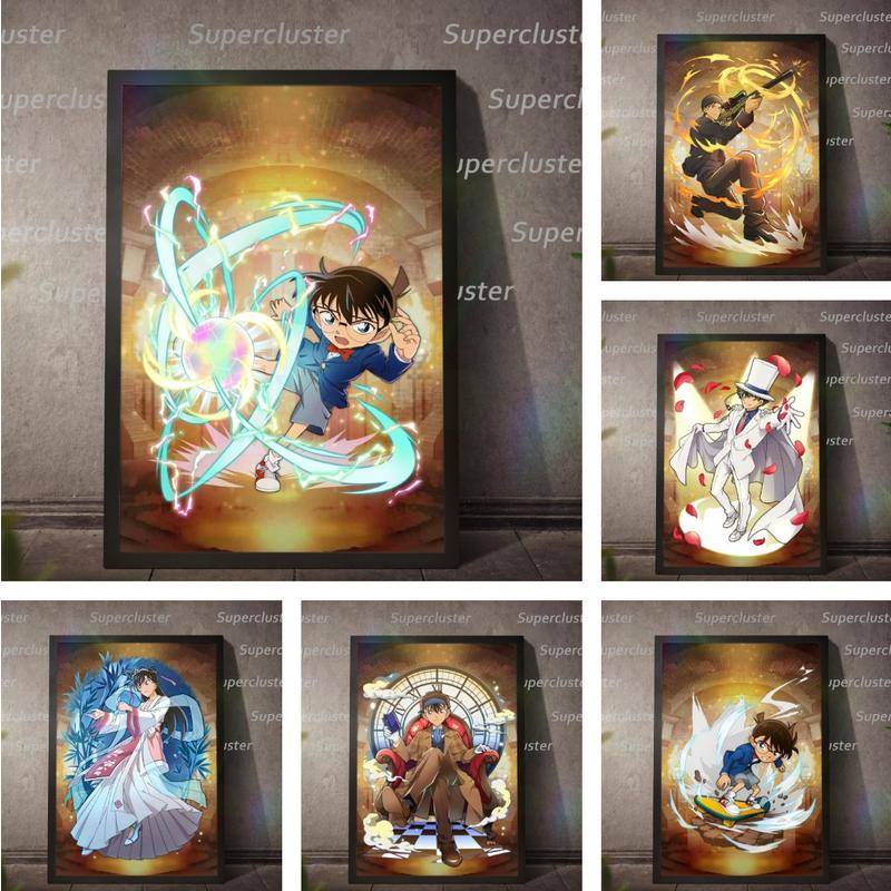 Anime Canvas Detective Conan Gold Limited Painting Poster Wall Print Pictures Home Decoration