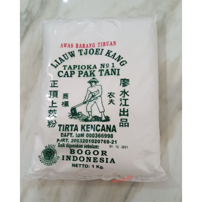 Sago Tapioca Flour cap Pak Tani Flour 1kg/Liauw Tjoei Kang Tirta
