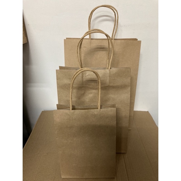 Generic Kraft Brown Paper Bag (12s) Sold per Dozen | Shopee Philippines