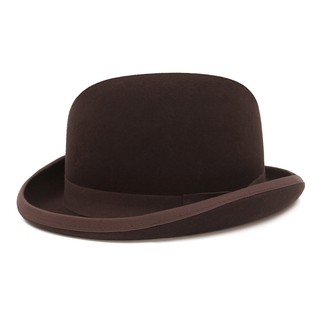 Color : Black, Size : 55CM HOUJHUR Hat 4 Size 100% Wool Black Felt Derby Bowler Hat Beret Caps Men Women Feather Satin Lining Casual Formal Fedora 