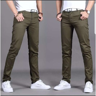 Lalaki Maong Man Comfortable Skinny Plain Pants Uniform 5 color #2