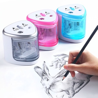 New Automatic Two-hole Electric Touch Switch Pencil Sharpener Home Office School