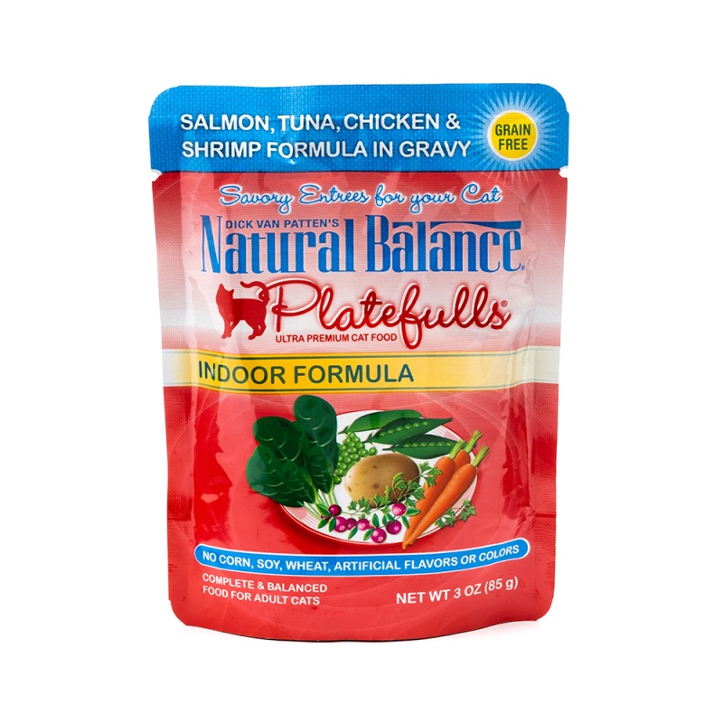 NATURAL BALANCE PLATEFULLS CAT FOOD INDOOR SALMON, TUNA, CHICKEN