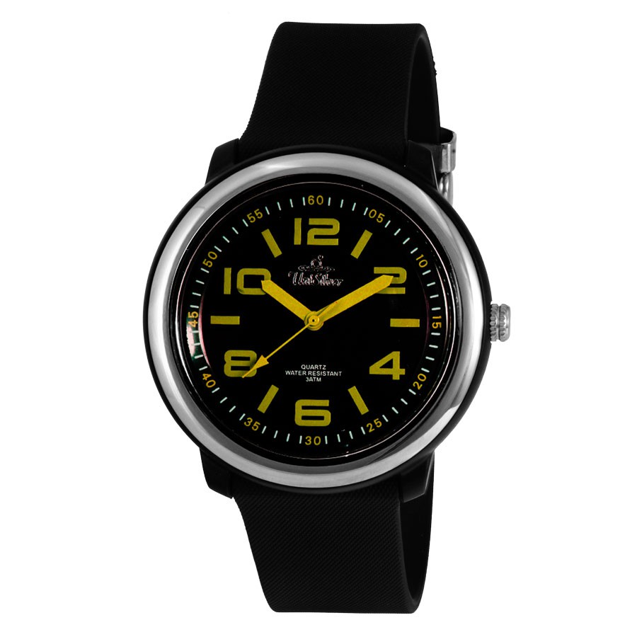 UniSilver TIME Cooledge UniSex Black Analog Rubber Watch KW2007-2004 ...