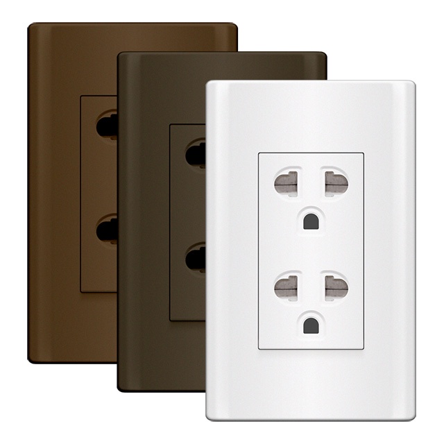 ROYU Outlets Royu Plano Series Duplex Universal Outlet with Ground
