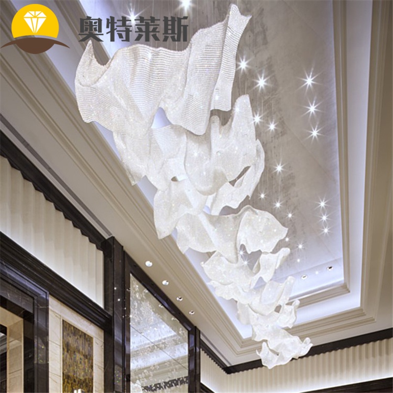 Customized Hotel Lobby Sales Department Chandelier Banquet Hall ...