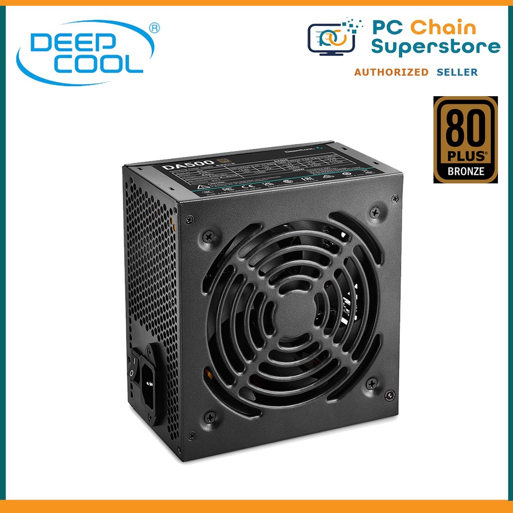 Deepcool DA500 500W 80+ Bronze PSU Power Supply w/ 120mm SIlent Fan ...