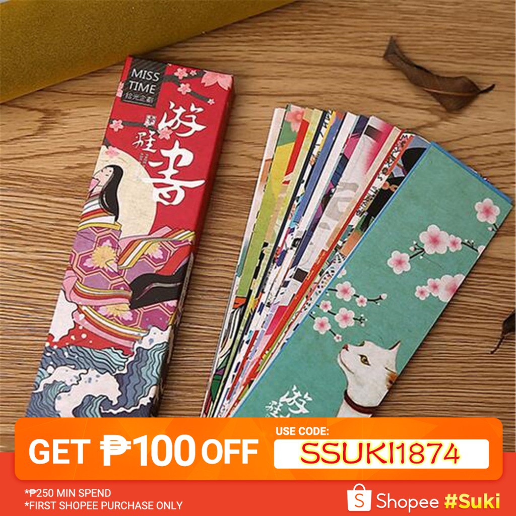 30x vintage paper bookmark japanese style creative book marks shopee