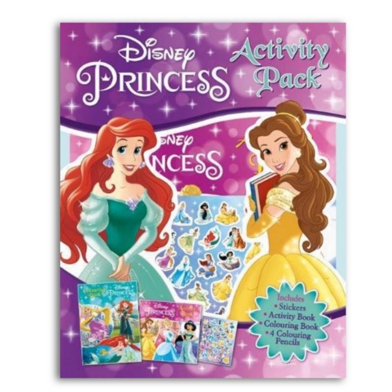 2in1 Activity Pack Disney Princess Plus Sticker Coloring Story Book ...