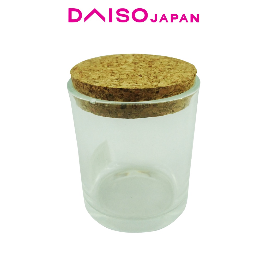 Daiso Glass Jar with Cork Lid Shopee Philippines