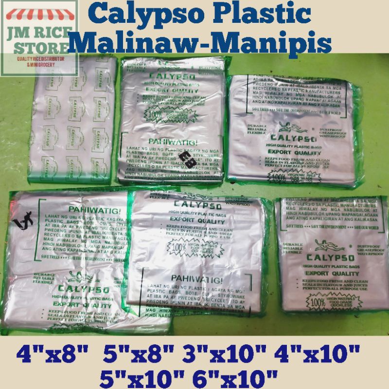 Calypso Clear 3x10 4x10 4x8 5x8 5x10 6x10 Malinaw Plastic Bag plastik
