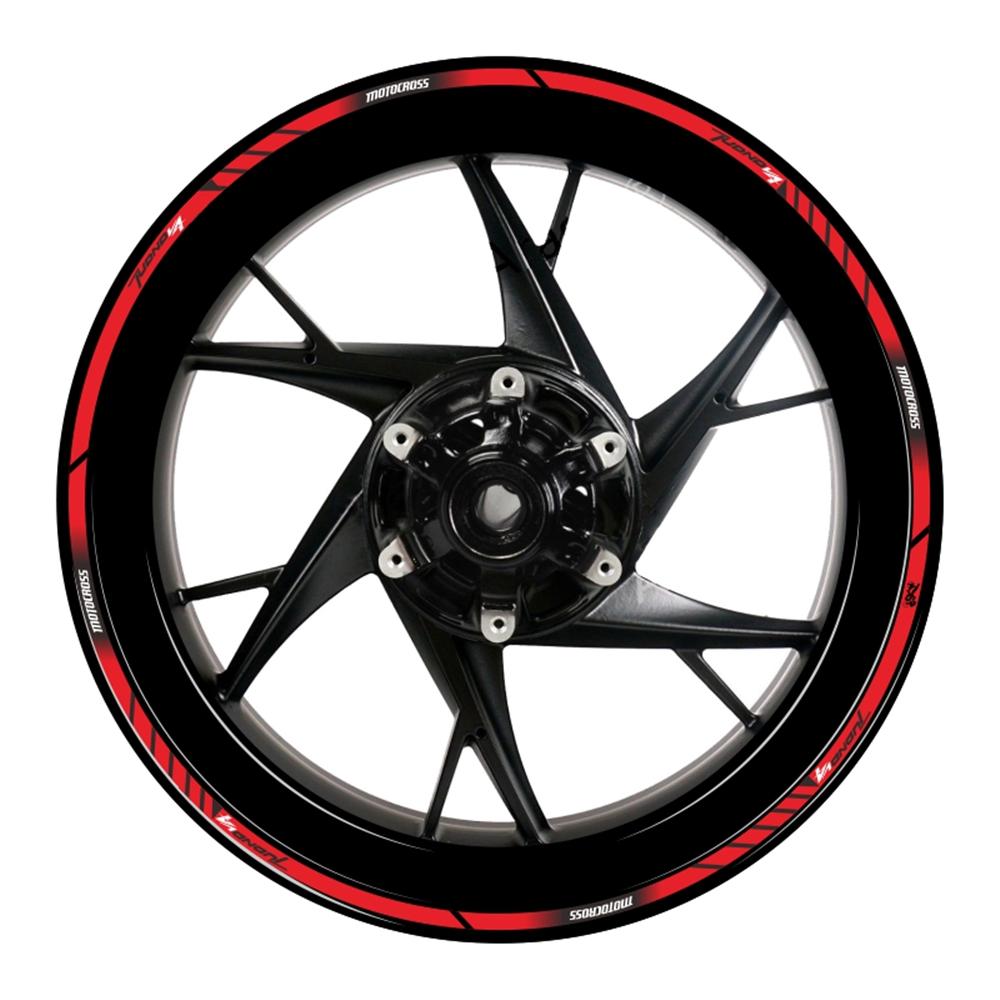 16PCS 17/18 inch Motorcycle Reflective Rim Wheel Decals Wheel hub