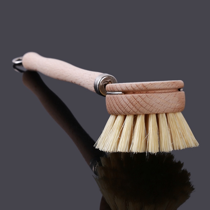 Long Handle Wooden Pot Brush Kitchen Brush To Clean Dishes and Pots