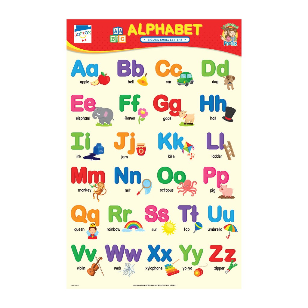 JOYTOY Alphabet Poster (Big & Small Letter) | Shopee Philippines