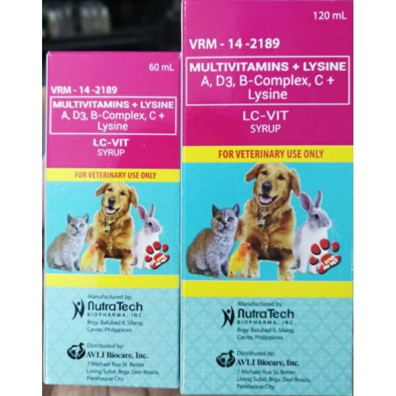 LC Vit Syrup (Multivitamins+Lysine) for Pets Shopee Philippines