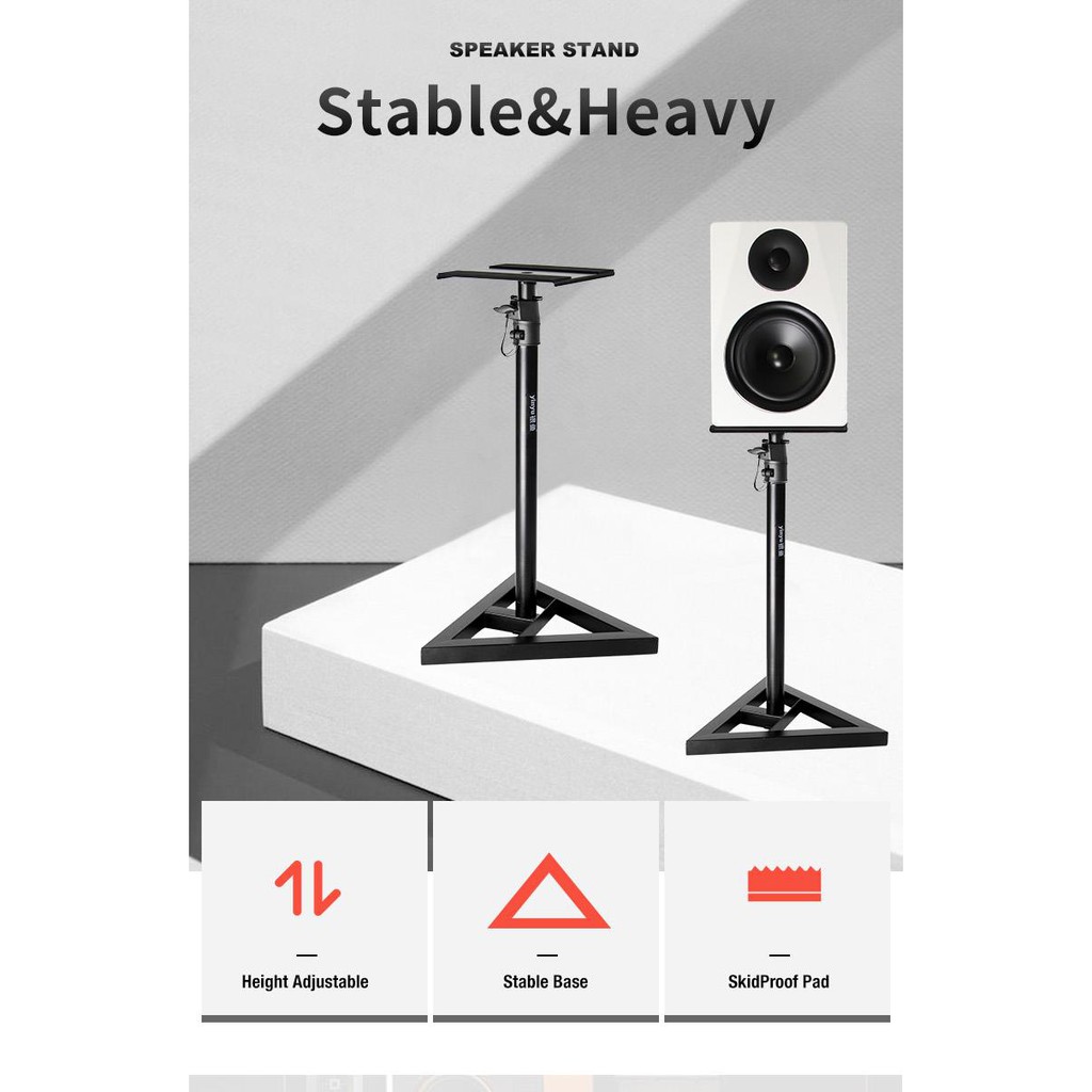 HEAVY DUTY HEIGHT ADJUSTABLE STUDIO MONITOR SPEAKER STAND (2PCS) | Shopee  Philippines