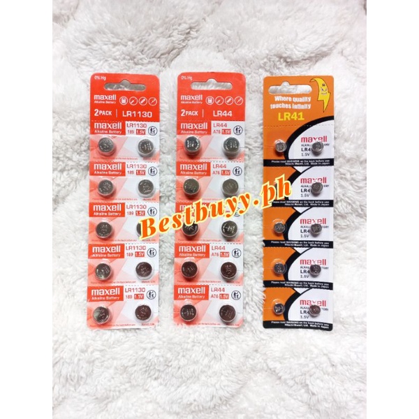 Original Maxell Alkaline Battery LR1130 LR41 LR44 1.5V Shopee Philippines
