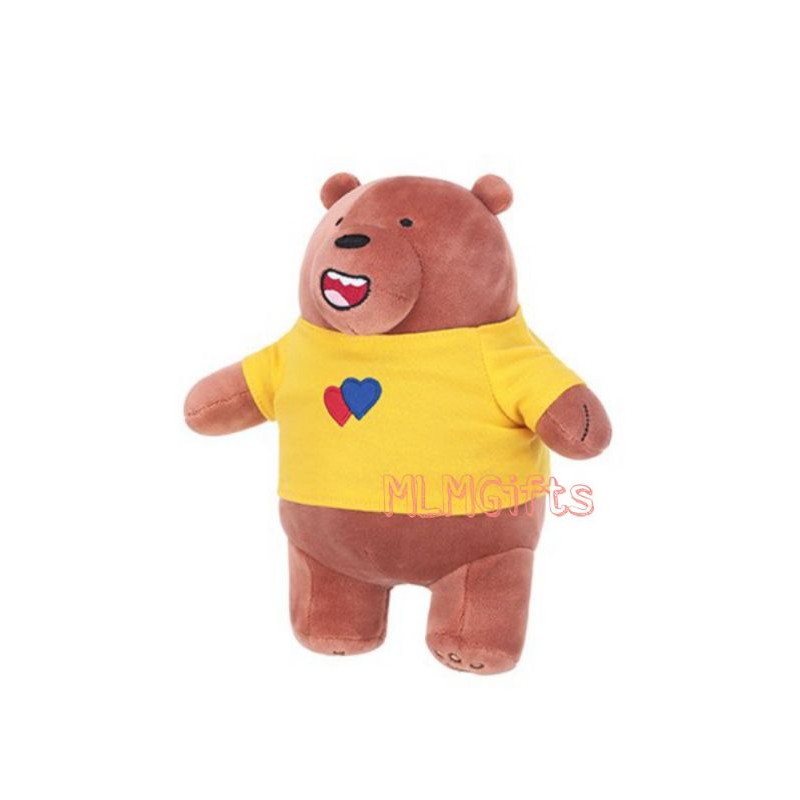 we bare bears grizz plush