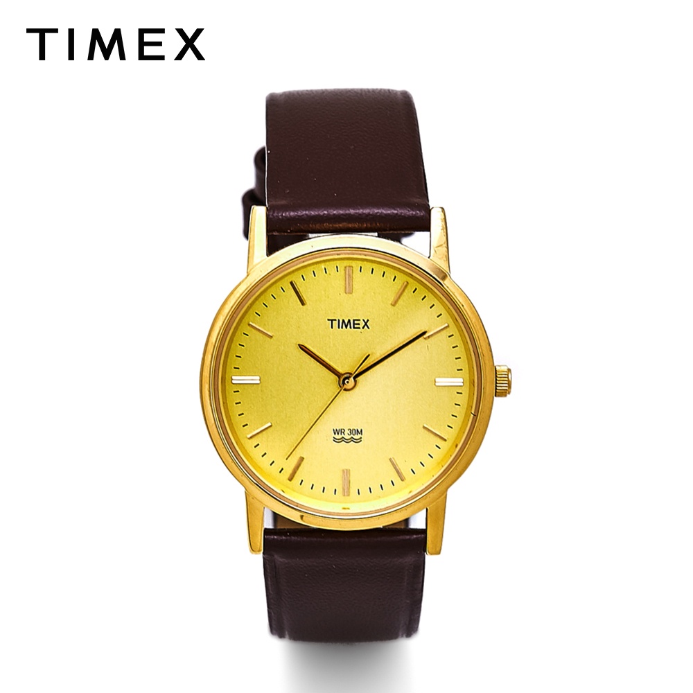 Timex AB Series Gold Leather Analog Quartz Watch For Men TW00A301E CLASSICS  | Shopee Philippines