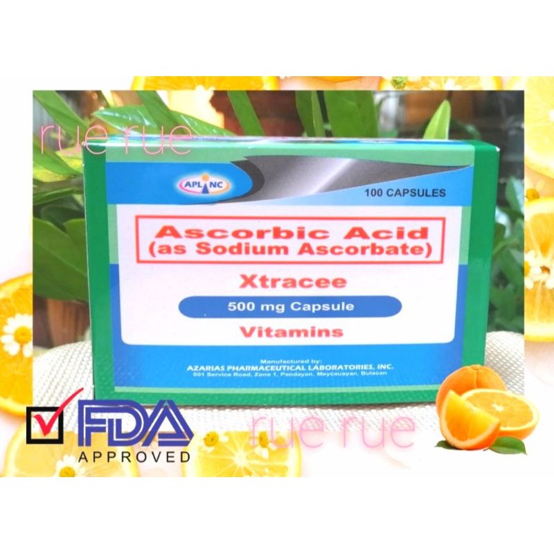 Xtracee 100 capsules Ascorbic Acid as Sodium Ascorbate Vitamin C