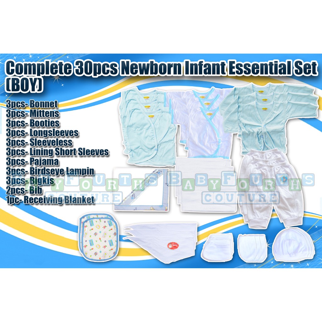 Baby Fourth's New 30Pcs Barubaruan Newborn Infant Essentials Complete ...