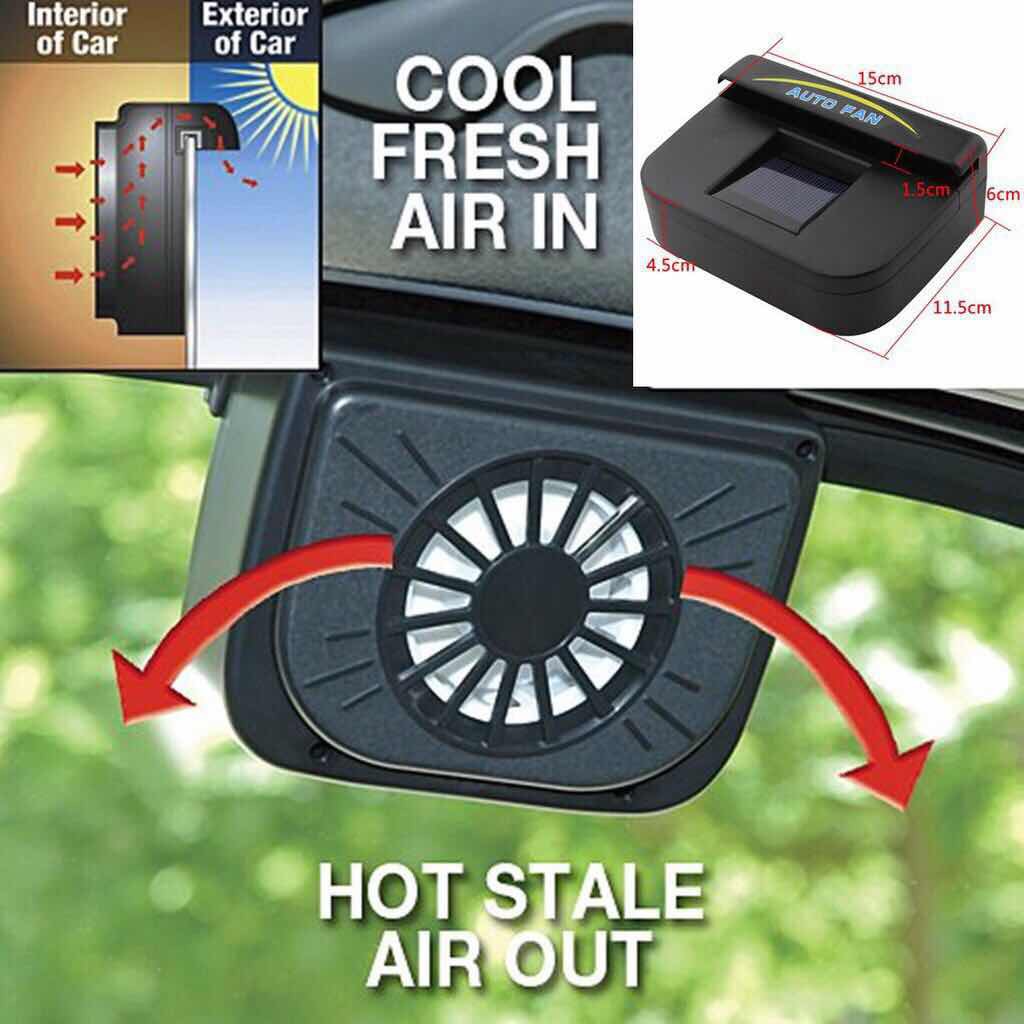 solar powered car cooling fan