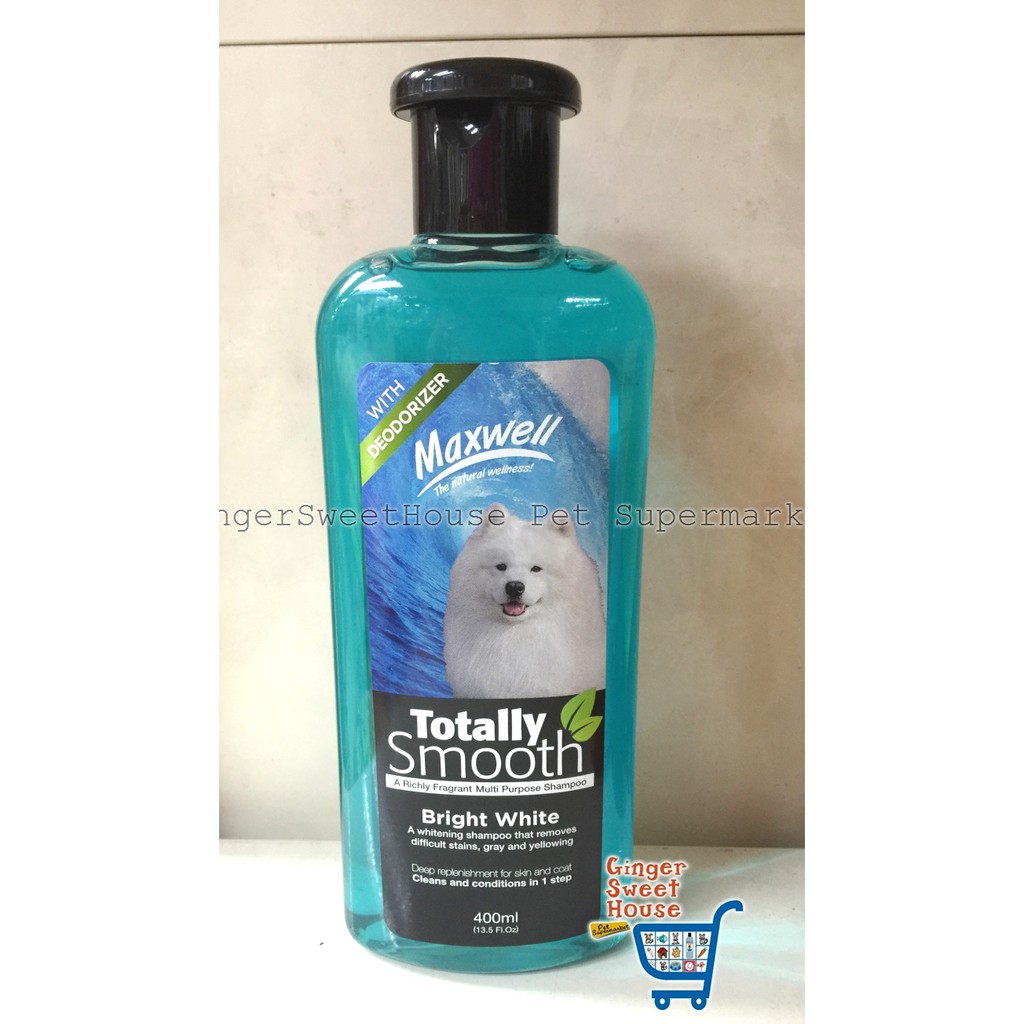 Maxwell Totally Smooth Dog Shampoo, 400ml, Blue,Bright White pet dog