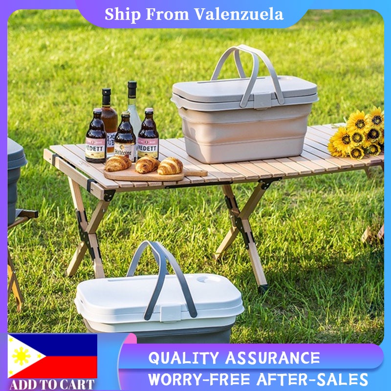 Picnic Basket Multipurpose Folding Storage Box Portable Picnic Table