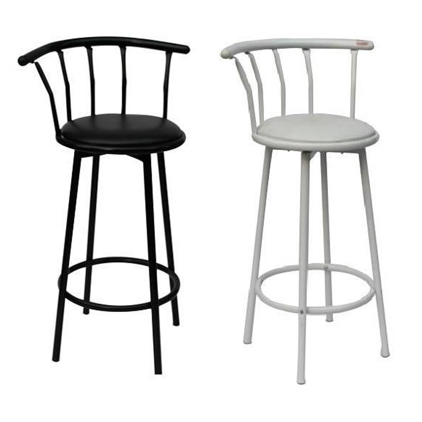 Bar Stool / Bar Chair Rotates and Swivels (Black & White) Shopee