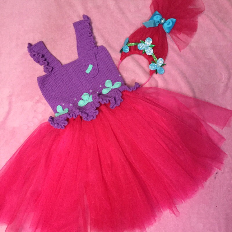 Poppy Trolls Crochet Tutu Dress Shopee Philippines