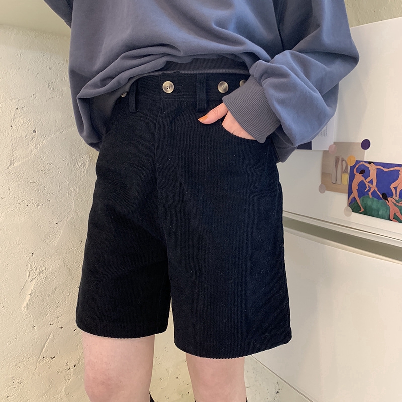 high waisted corduroy shorts