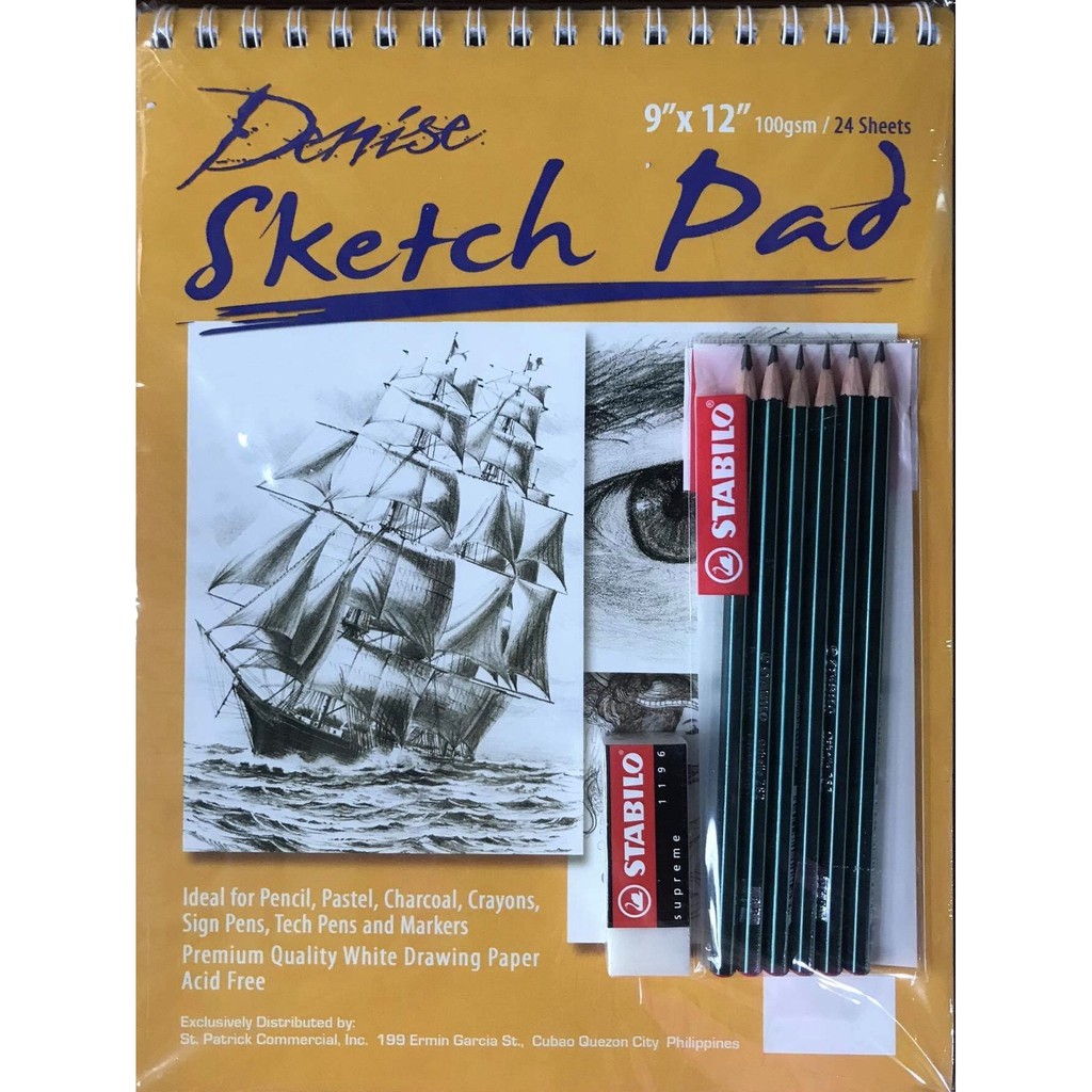 Stabilo Drawing Set (Sketch Pad and Pencils) Shopee Philippines