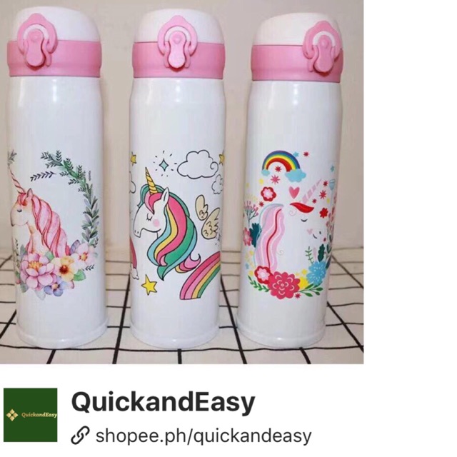 unicorn thermos water bottle