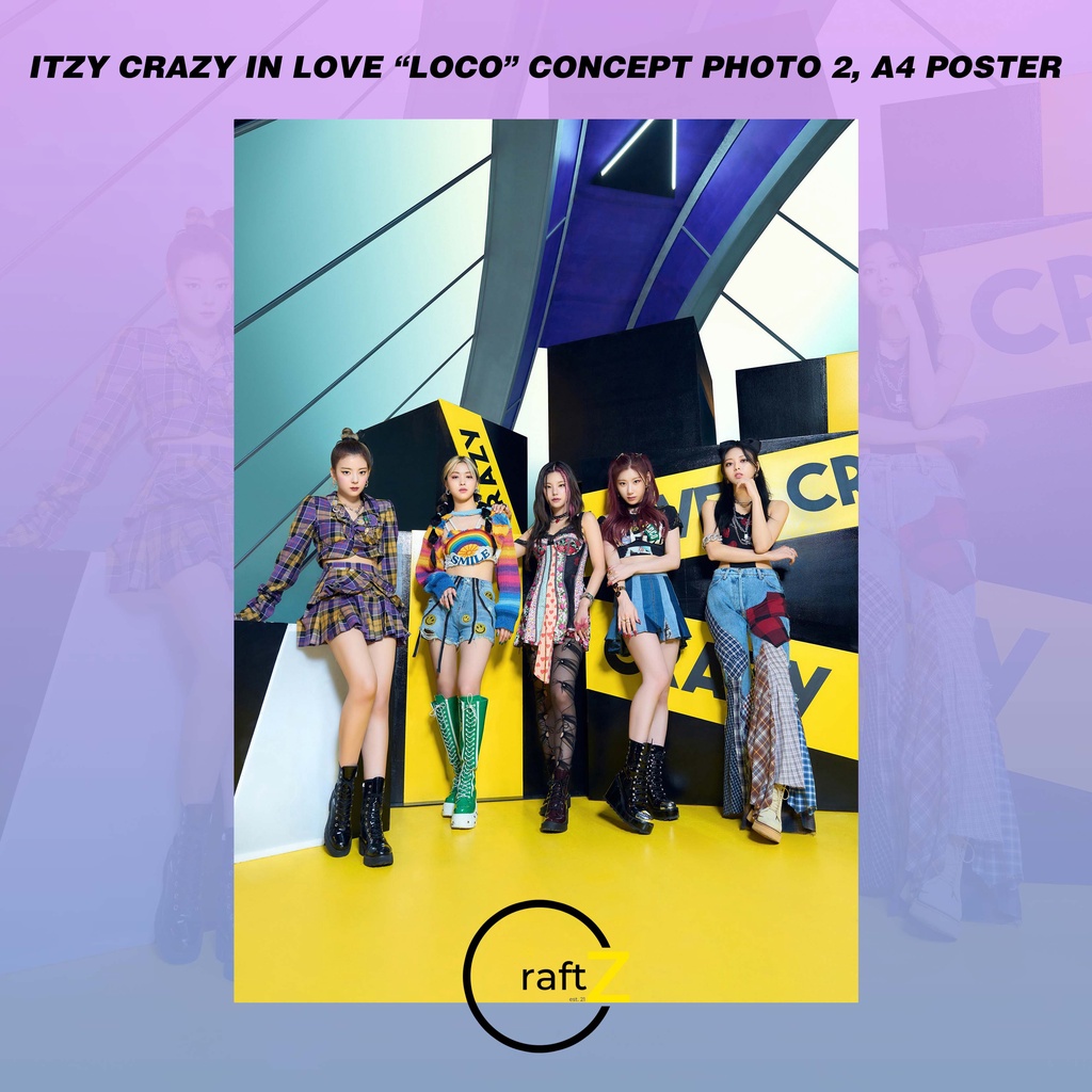 ITZY Crazy In Love "Loco" Concept Photo 2 A4 Poster, Unofficial Merch