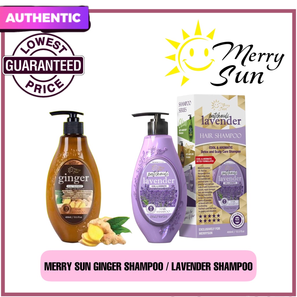 AUTHENTIC MERRYSUN Ginger Shampoo / Lavender Shampoo Shopee Philippines