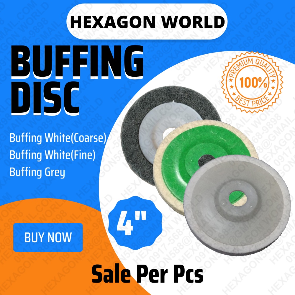 1Pcs Buffing Disc / Buffing White / Buffing Grey 4" Coarse Fine
