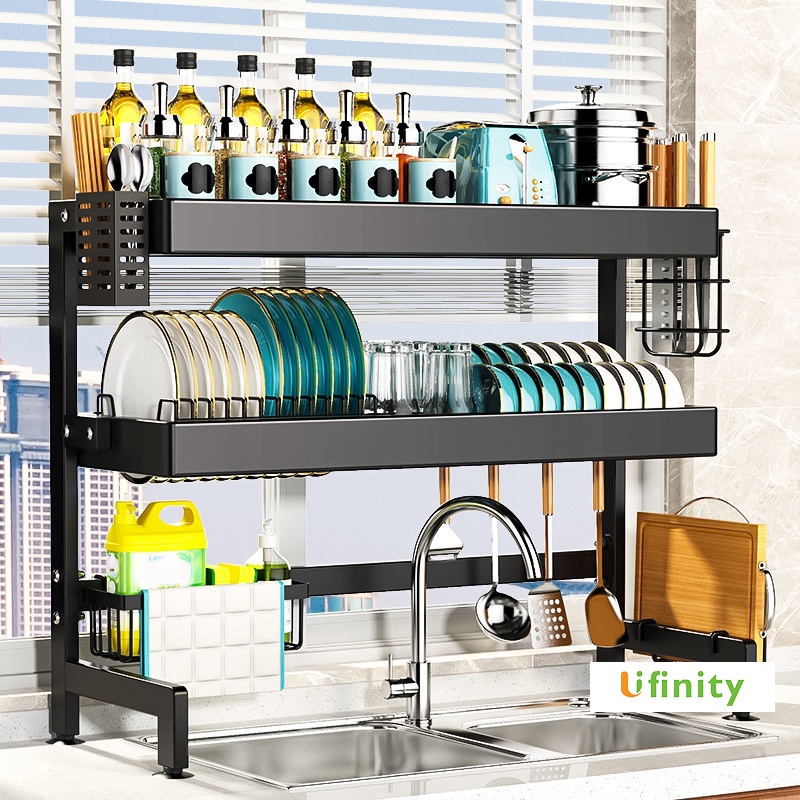 condiments organizer Lifinity 1/2 Layers Over Sink Dish Drainer Rack