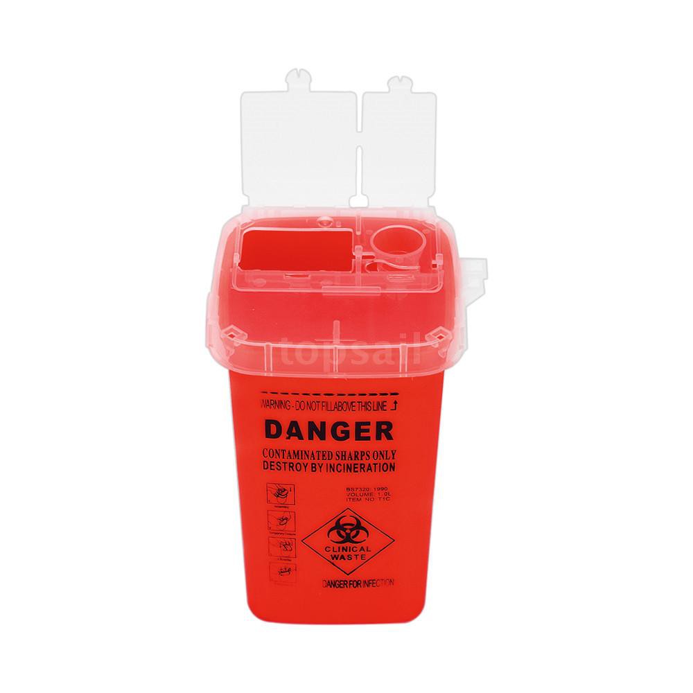 Tattoo Waste Box Medical Waste Bin Needle Waste Box Trash Container with Lid