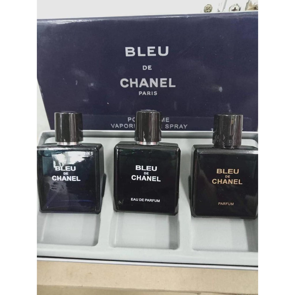 Gift set bleu de chanel 3in1 perfume for men 3x30ml 073003 chanel set luck  kelly gift for men | Shopee Philippines
