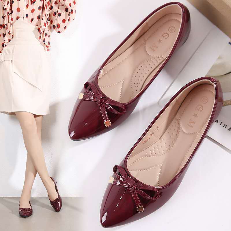 HHS Fashion Pointed Pure Doll Shoes For Women Office Shoes | Shopee ...