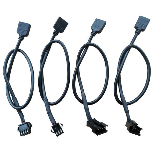 Cable adapter from SM4 to 4pin 12V RGB and SM3 to 3pin 5V ARGB LED