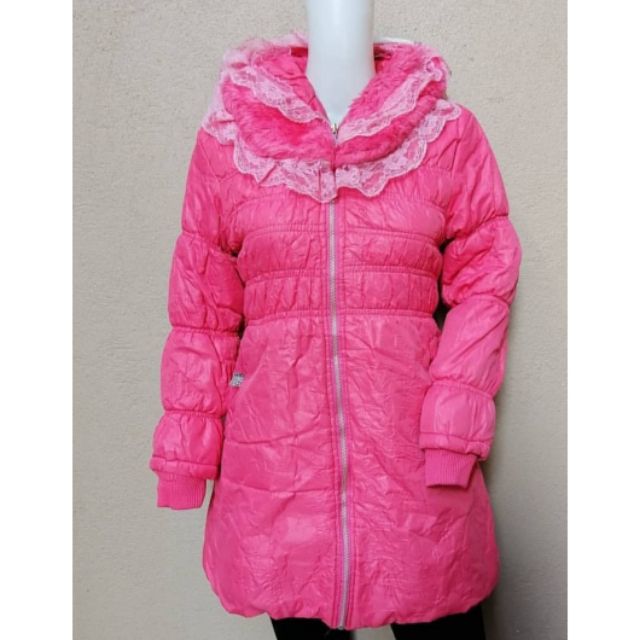 pink bubble coat