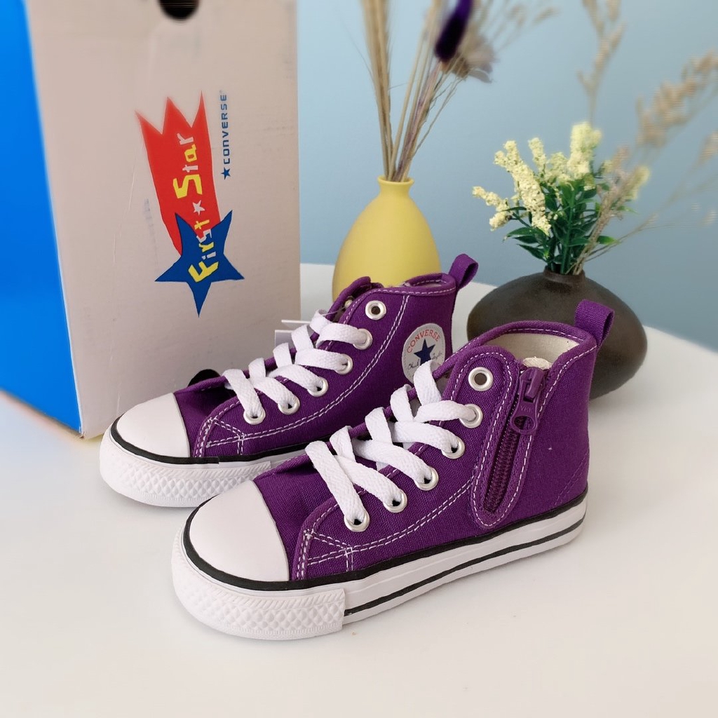 childrens purple converse boots