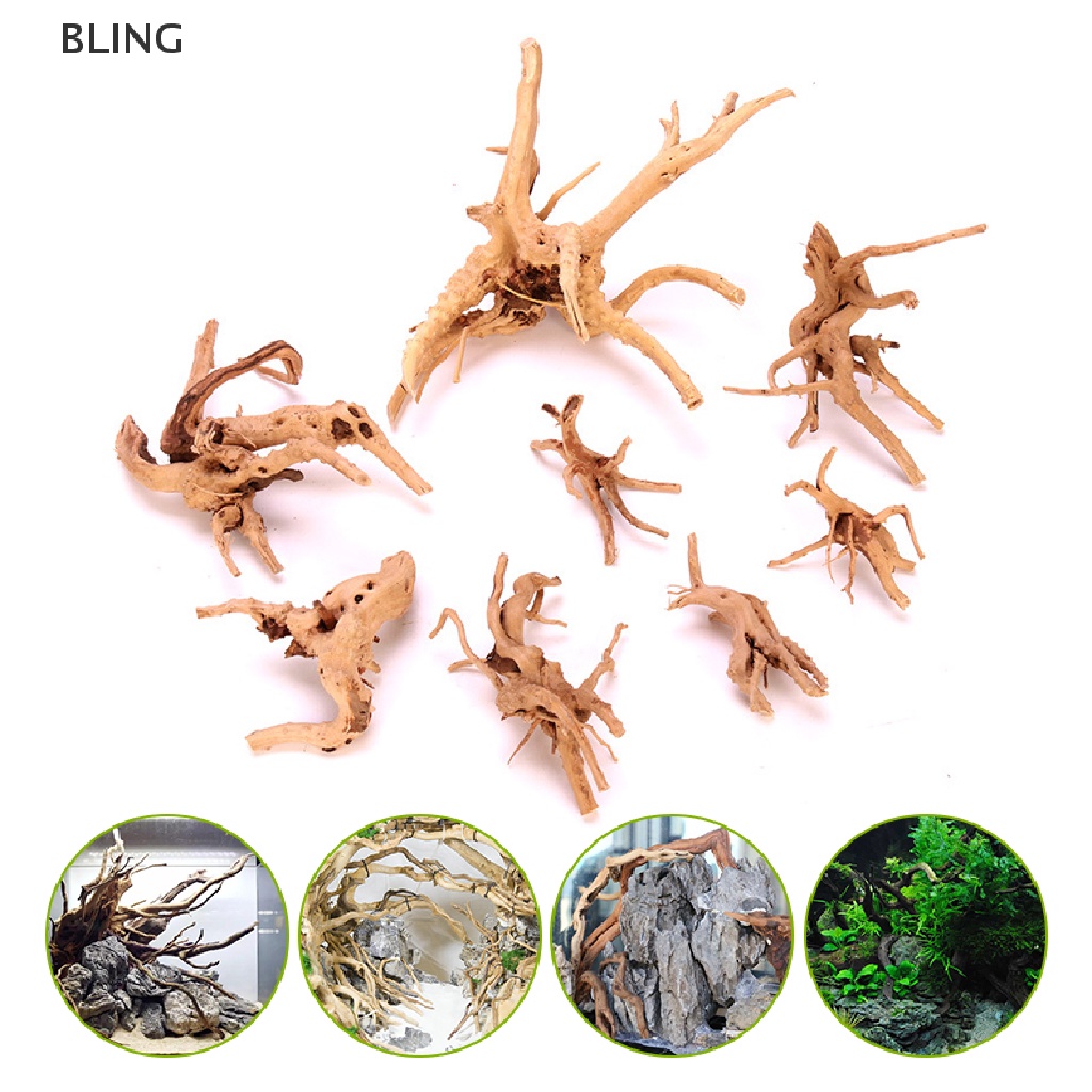 【BLING】 1Pc New Aquarium Natural Tree Trunk Driftwood Fish Tank Plant Wood Decoration HOT #6