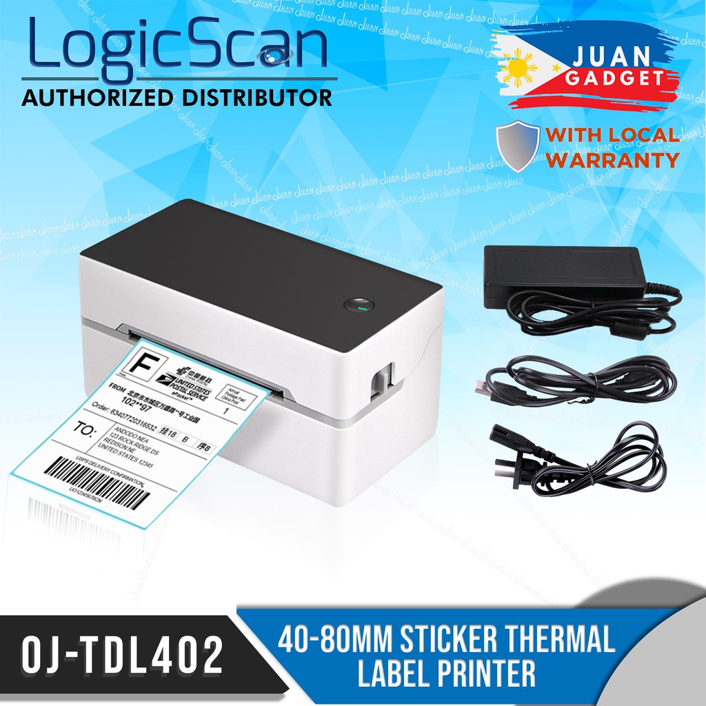Logicscan OJTDL402 80mm USB Sticker Thermal Printer Label Shipping Juan Gadget Shopee