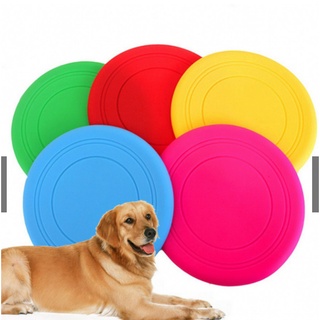 Dog Frisbee Dogs Soft Rubber Flying Disc Puppy Flyer React Faster Training Interactive Toys For Dog