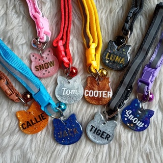⊕Customized Resin Dog and Cat NAMETAG - with collar #9