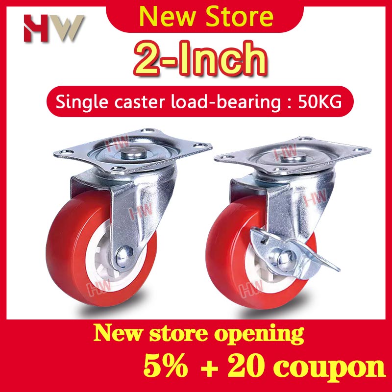 Rubber Wheel 1.0/1.5/2.0 Inch Casters Nylon Plunger Universal Caster Furniture Casters Electrical Plastic Wheel BY ZHCH Caster Wheels Color : 5PCS, Size : 1.0 Inch 