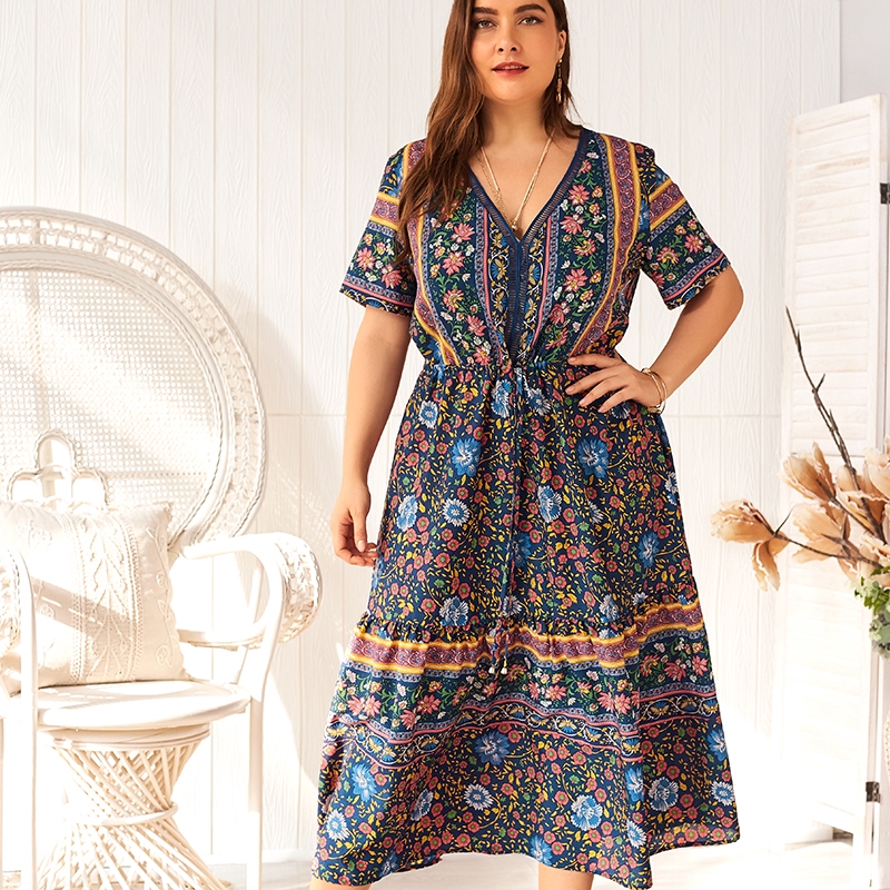 plus size beach maxi dress